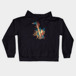 Watercolor Sax Kids Hoodie